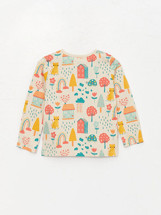 Bask?l? K?z Bebek 2li Pijama Tak?m?