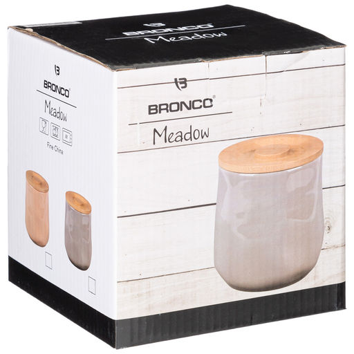 БАНКА ДЛЯ СЫПУЧИХ BRONCO MEADOW 12*11,5 СМ 1000 МЛ ПУДРОВАЯ  фото 3