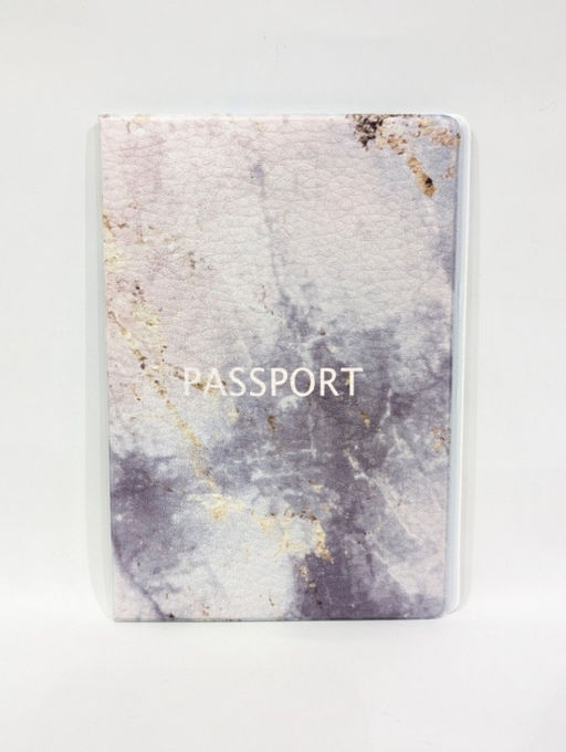 ОБЛОЖКА ДЛЯ ПАСПОРТА из искусственной кожи "Gold on marble", плотность 800 мкм