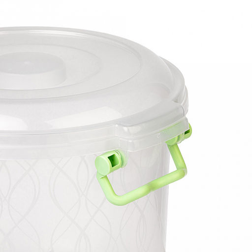 Контейнер для продуктов пластмассовый 8л, д27,5см, h24см, ручки-клипса (Россия) - Домашняя мода фото 7