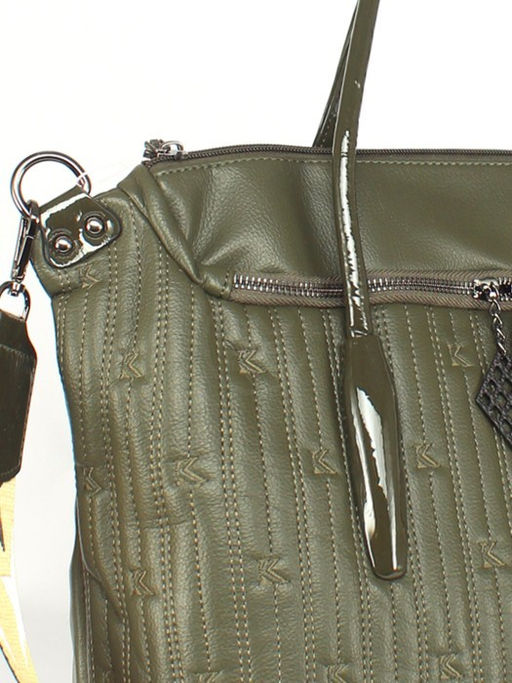 Сумка женская искусственная кожа Vevers-L 660 F 567-705, 1отд+карм/перег, плечевой ремень, зеленый SALE 258458 - Adelia фото 9