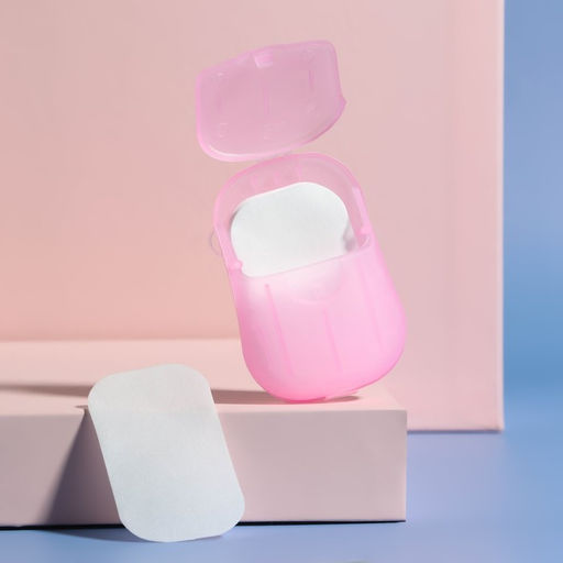 Цена за 6 шт. Мыло листовое, в пластинах, 18 ( 2) шт, в футляре, цвет розовый - Onlitop фото 3