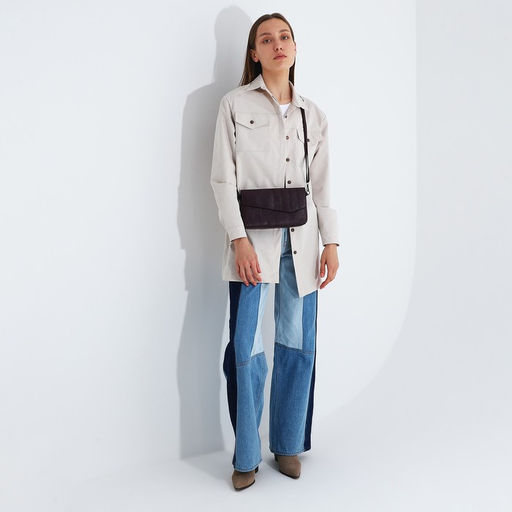 Сумка-клатч на магните, длинный ремень, цвет фиолетовый - Simaland фото 8