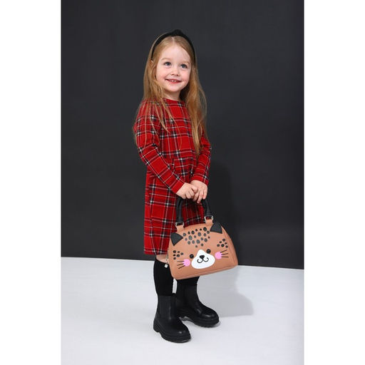 Сумка детская Леопард на молнии, цвет коричневый - NAZAMOK KIDS фото 5