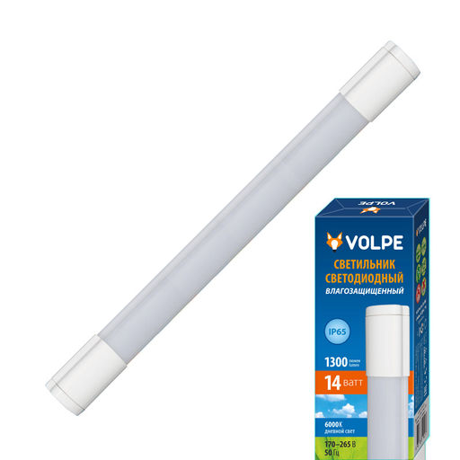 ULT-Q218 14W/DW IP65 WHITE Светильник светодиодный накладной ТМ Volpe. Дневной свет (6000K). Степень защиты IP65. Корпус белый.
