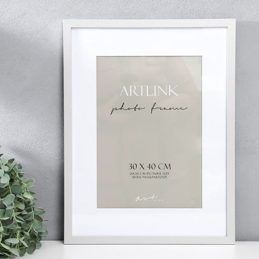 Фоторамка для фото 30×40 см Ellis, МДФ, с паспарту, серебро