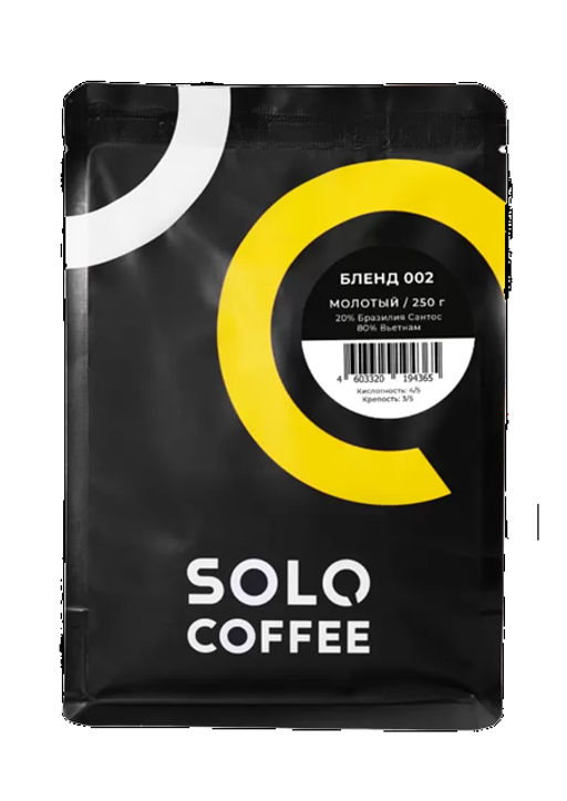 Кофе в зернах Solo Coffee Бленд 002 (20% Арабика/80% Робуста)Бразилия, Вьетнам, свежеобжаренный  фото 6