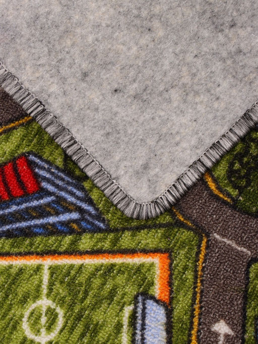 Палас принт Лунапарк, 60х100 см, цвет зелёный, полиамид , войлок