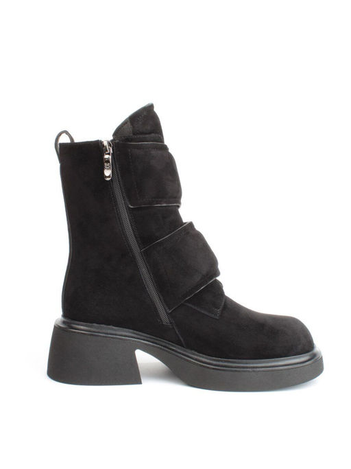 04-M3-HSM711 BLACK Ботинки зимние женские (натуральная замша, натуральный мех) - Фабричный китай фото 11