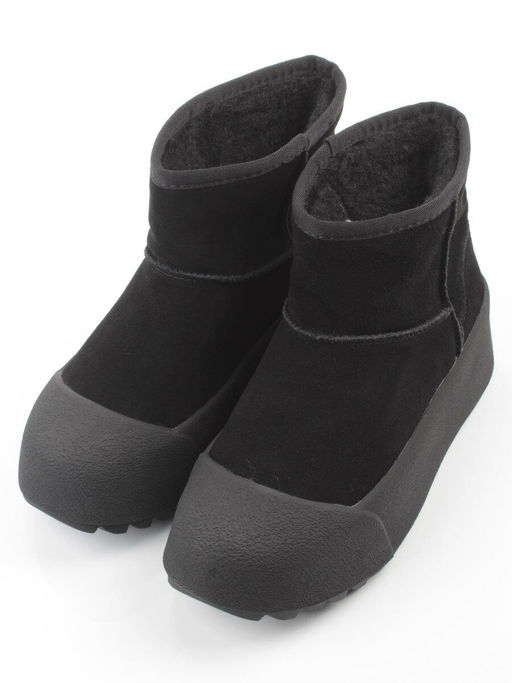 04-PAYH15-1Z BLACK Ботинки зимние женские (натуральная замша, 100% шерсть)