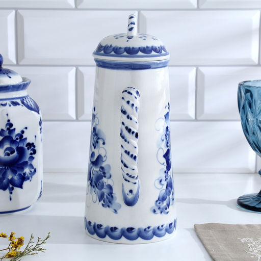 Кувшин для воды «Ретро», 24.5 см, фарфор гжель