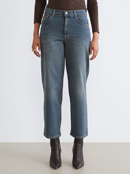 Boyfriend Fit Kad?n Jean Pantolon