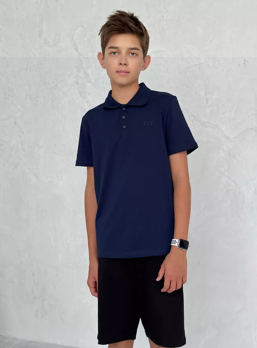 CRB wear / CWJB 63886-41 Рубашка-поло для мальчика,темно-синий/Ex.Cherubino