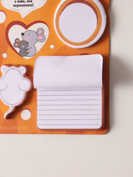 Цена за 2 шт. Магнит на холодильник с блоком для записей и стикерами Оссыыреваю с тебя, моя вкуснятинка!, 10?12 см - Simaland фото 3