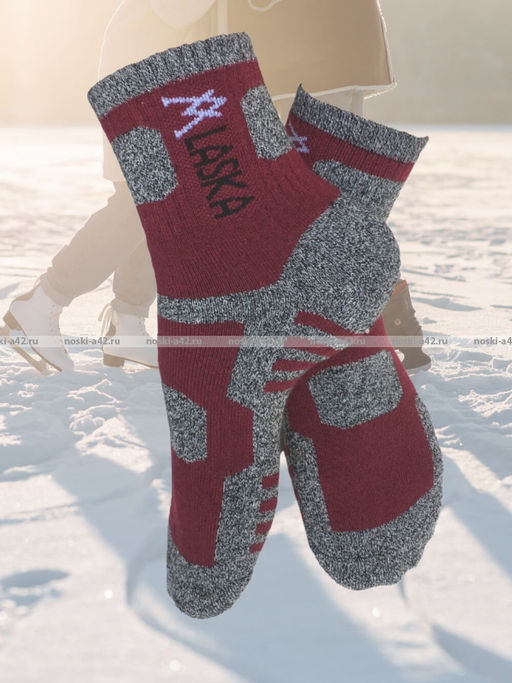 Цена за 12 пар. "АЛЯСКА" Термоноски спортивные ВНУТРИ МАХРА женские, подростковые арт. 1258