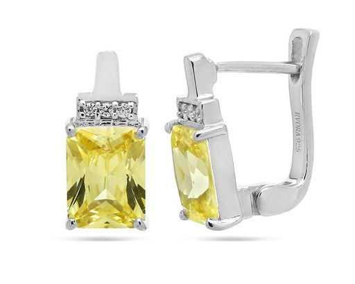 Серьги из серебра крайола циркон, Харден