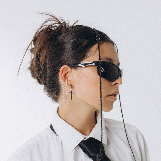 Серьги металл «Крестики» маленькие, цвет серебро