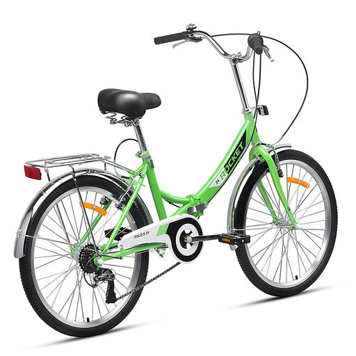 Велосипед 24" Rocket City Fold S 24, цвет зеленый, размер 16"