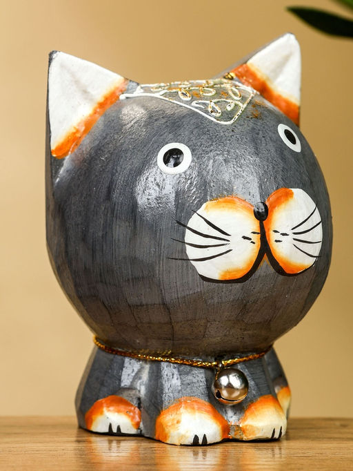Сувенир «Котик», 8×7×10 см, дерево, серый