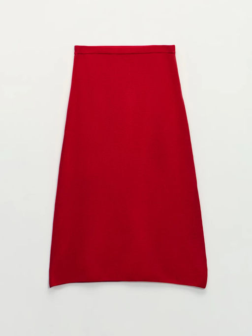 Вязаная юбка миди с вискозой в составе / Zarina