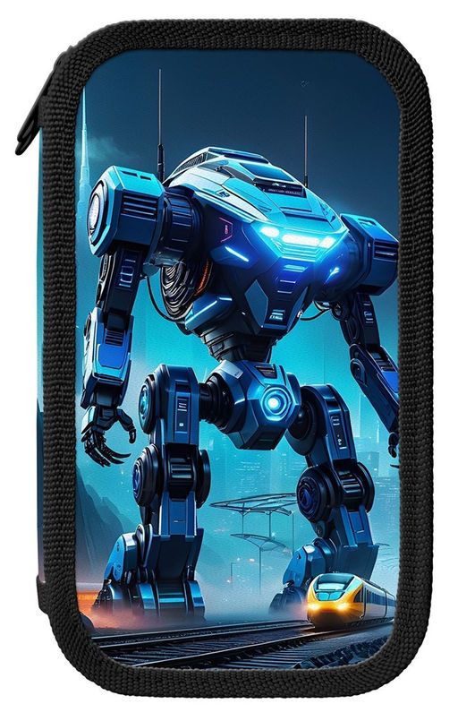 Пенал 2 отд. 190*105мм, Schoolformat "Техника будущего" (ПК2С-ТБ, 257448) ламинация