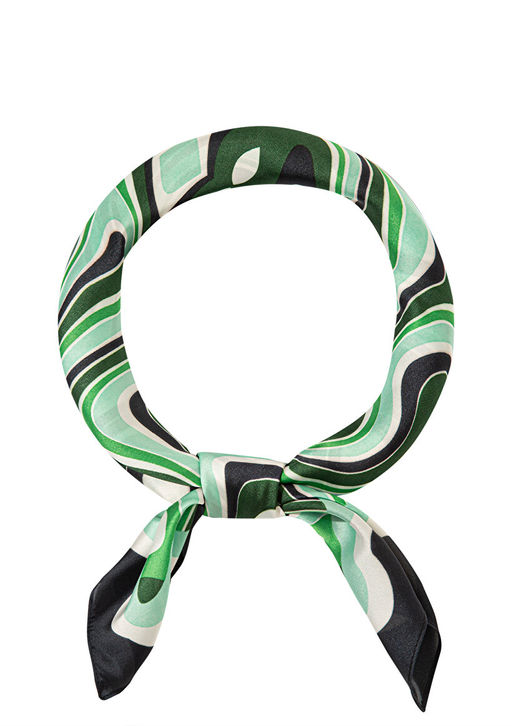 Renkli Bask?l? Bandana - Mavi фото 9