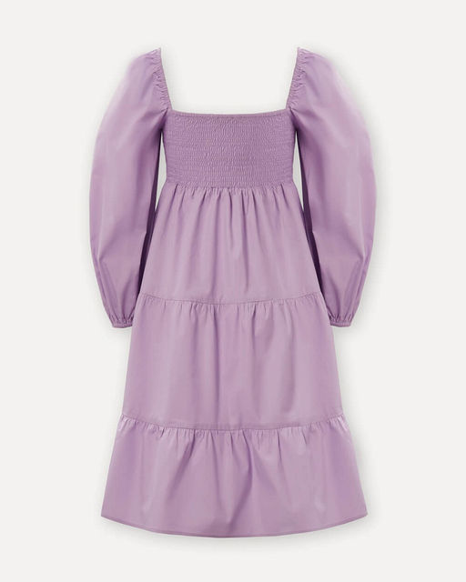 Хлопковое платье с пышными рукавами - Incity фото 6