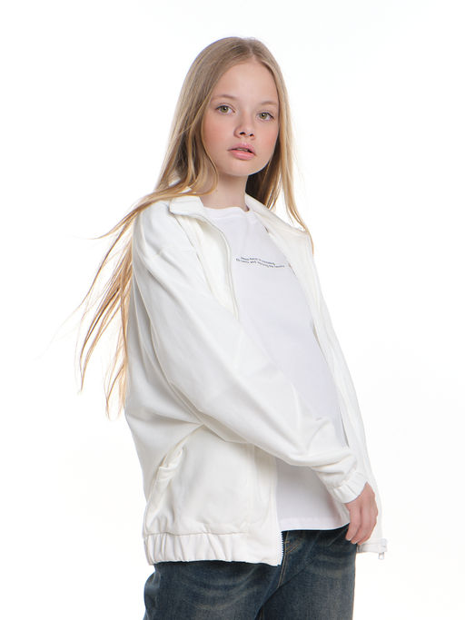 Толстовка на молнии для девочки 22-3208 белый - Mini maxi фото 7