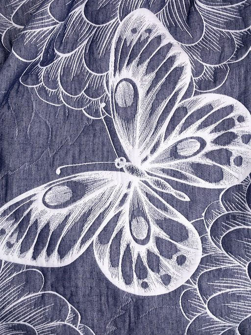 Покрывало жаккардовое 190x220 синий хлопок 55%, полиэстер 45% п - Denastia фото 2