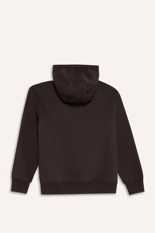 Kap__onlu Bask_l_ __i Yumu_ak T_yl_ Sweatshirt Erkek _ocuk - Defacto фото 8