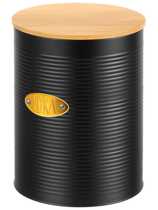 Банка для муки 3,4 л 15,5*15,5*20,5 см Черная - Elan gallery фото 4