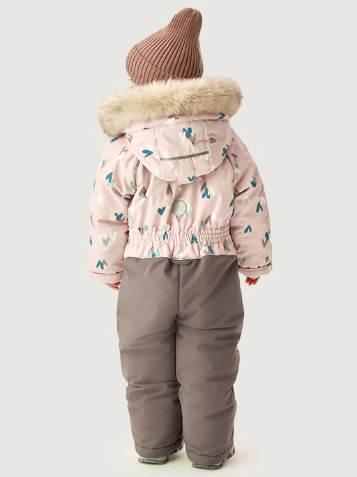 Комбинезон 8з0626 пудра/кофе