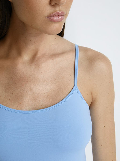 OmD 1221S Soft Майка "Топ" женская (топ на тонких бретелях), PA - cielo