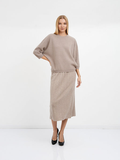 джемпер женский бежевый из шерсти - Glenfield фото 2