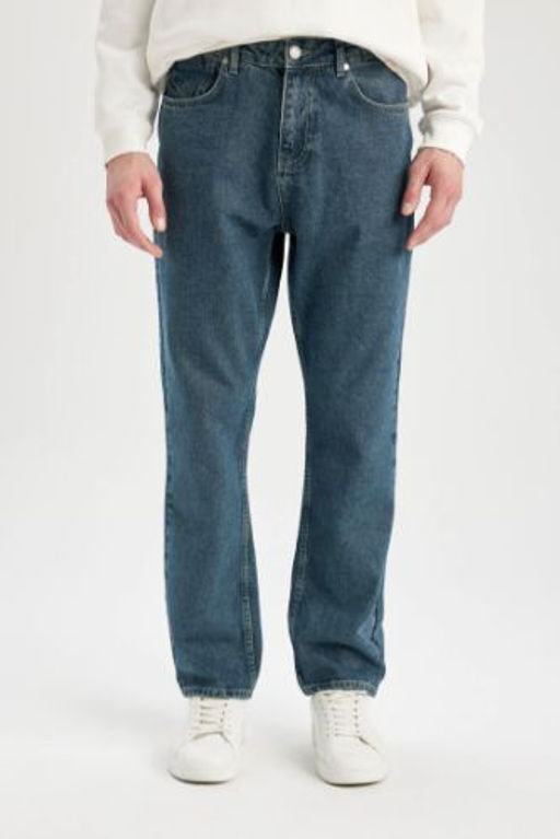 Straight Fit Normal Kal?p Normal Bel Boru Paca Jean Pantolon