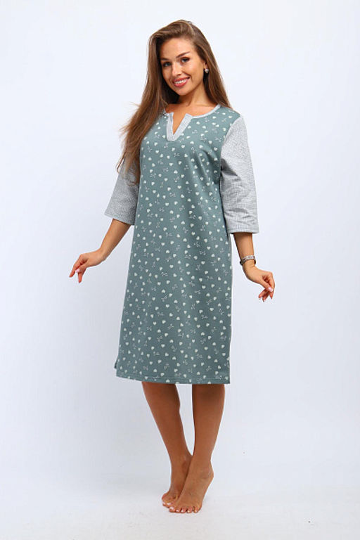 Сорочка теплая, футер с начесом (01060) - Плиона фото 8