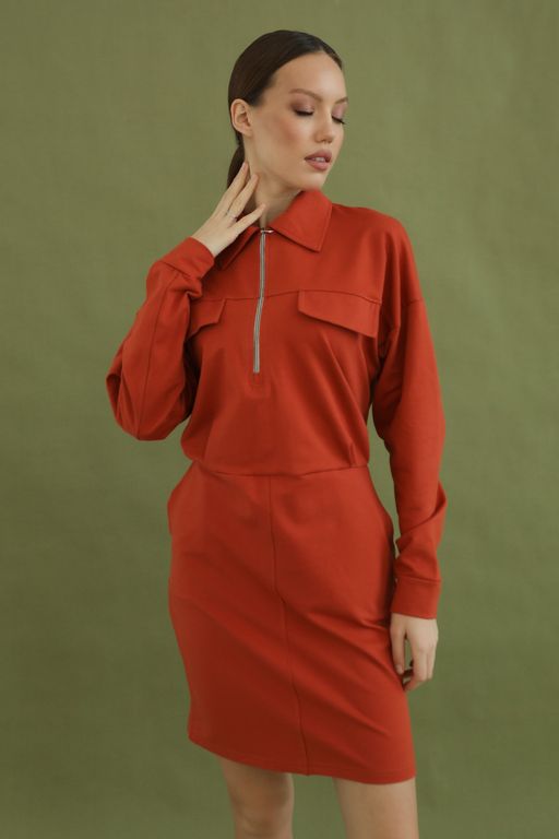 Платье женское 302L3-22 терракотовый - Solo mio фото 2