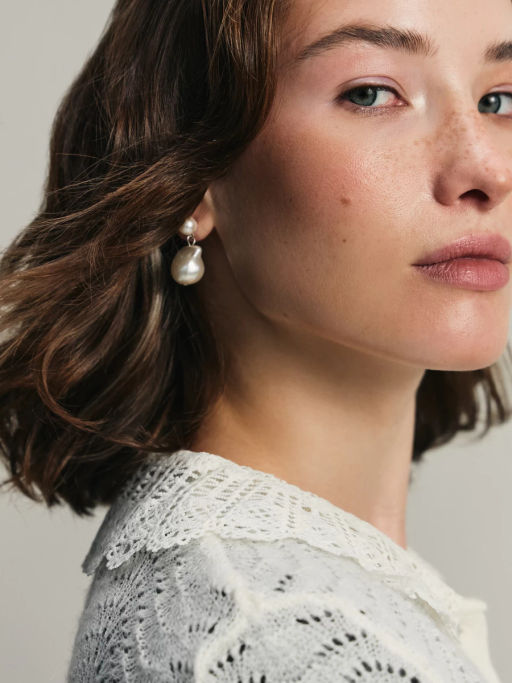 Серьги с искусственным жемчугом / Zarina