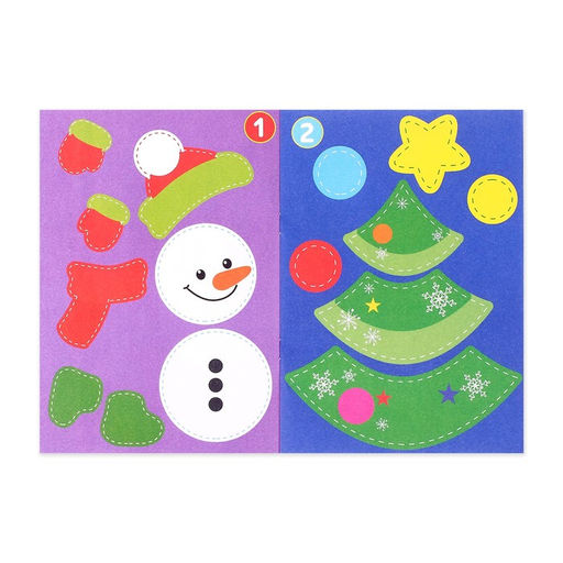 Аппликации с раскрасками «Снеговичок», 20 стр.