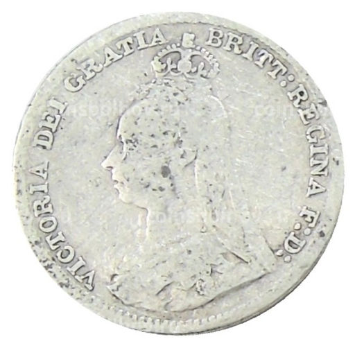 Монета 3 пенса 1891 года Великобритания