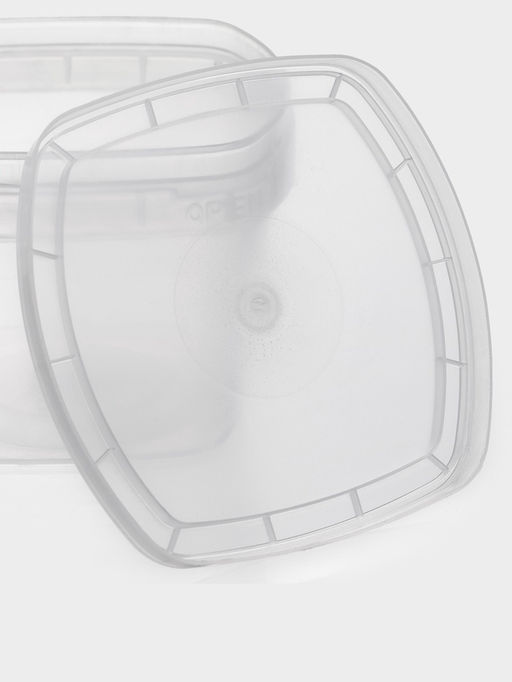 Цена за 6 шт. Контейнер пищевой ПластоС, 280 мл, d=11 см, h=7 см, с герметичной крышкой, пластик, прозрачный