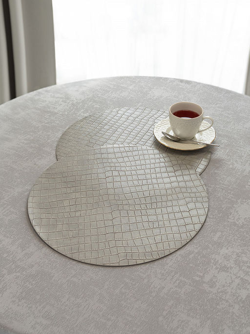 Набор салфеток сервировочных D36, 2 шт бежево-серый ПВХ - Denastia фото 2