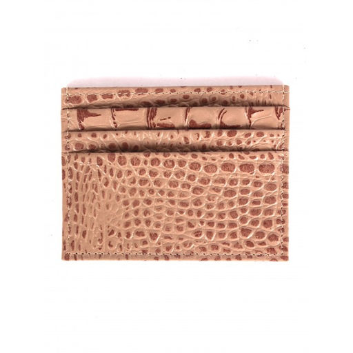 Визитница-кардхолдер Croco-ВК-214 н/к, 1отд, 3карм, бежевый кайман (79) 264802