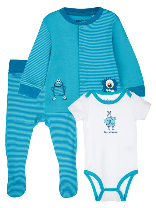 PlayToday / Комплект для мальчика: боди, кофта, ползунки