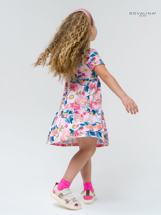 Платье Тия птички на розовом - Sovalina фото 18