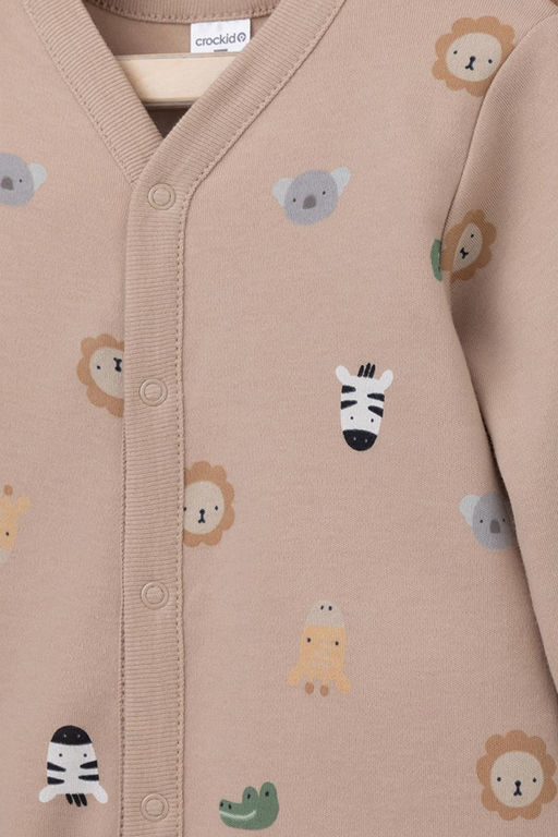 Crockid _ К 6025/темно-бежевый,зоопарк комбинезон (слип) яс  фото 2