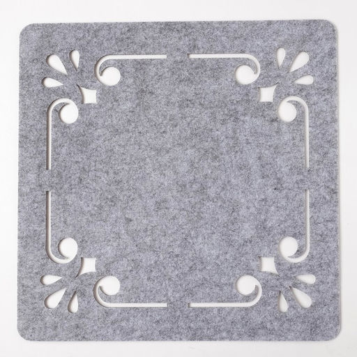 Салфетка декоративная Доляна «Классика», 30×30 см, серая