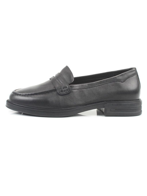 03-DYL144-1 BLACK Лоферы женские (натуральная кожа)