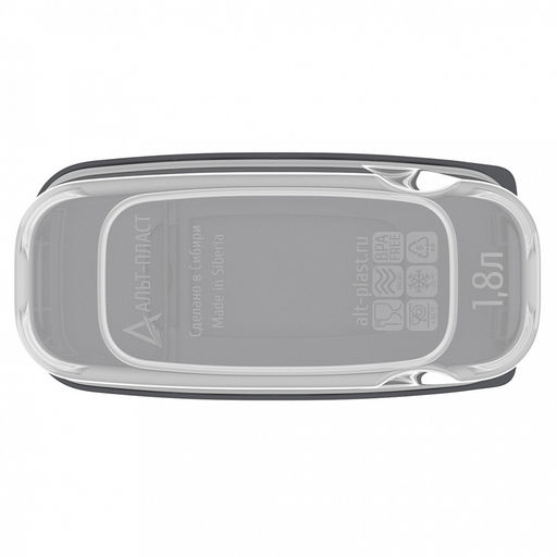 Контейнер для сыпучих продуктов 1,8л, 17х8,5х20,5см, полипропилен, графит (Россия) - Домашняя мода фото 4