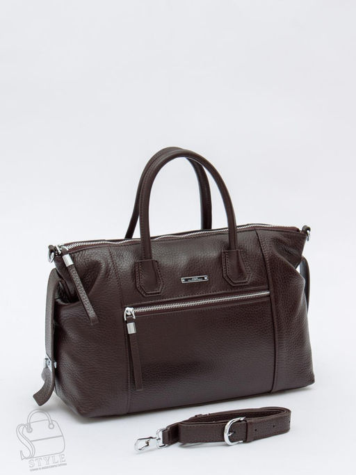 Сумка женская кожаная 1061C coffee Polina&Eiterou